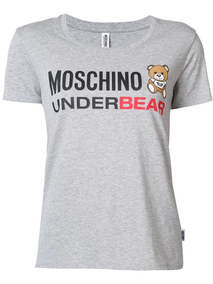 Moschino Underbear T-shirt, Women's, Size: Small, Grey, Cotton/spandex/elastane