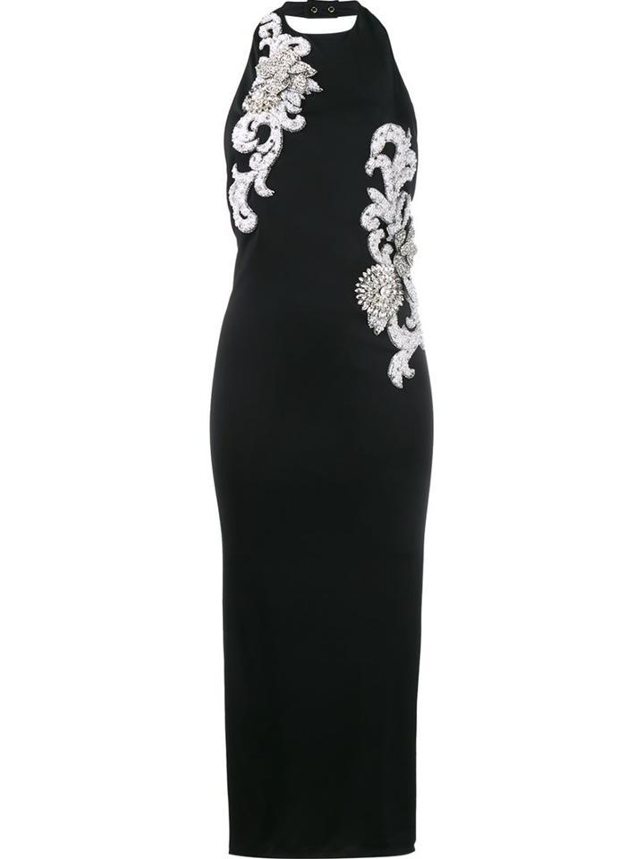 Balmain Crystal & Pearl Embellished Dress