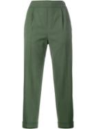 Vince Tapered Trousers, Women's, Size: Medium, Green, Viscose/spandex/elastane