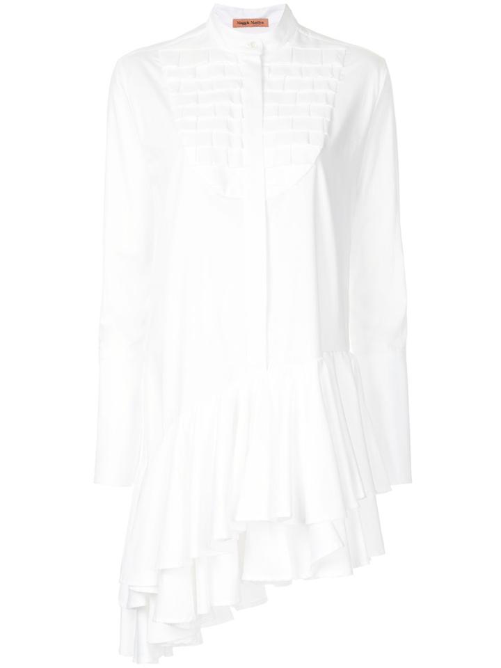 Maggie Marilyn Super Human Asymmetric Shirt Dress - White