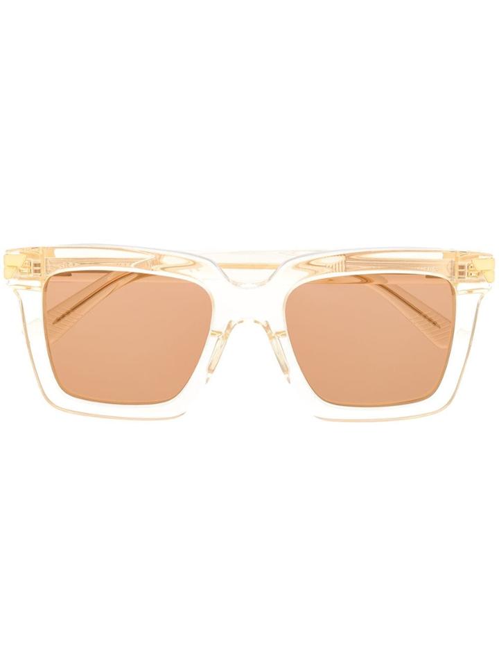 Bottega Veneta Eyewear Square-framed Clear Sunglasses - Neutrals