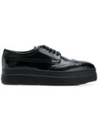 Prada Platform Derby Shoes - Black