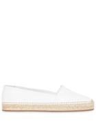 Burberry Monogram Motif Leather Espadrilles - White