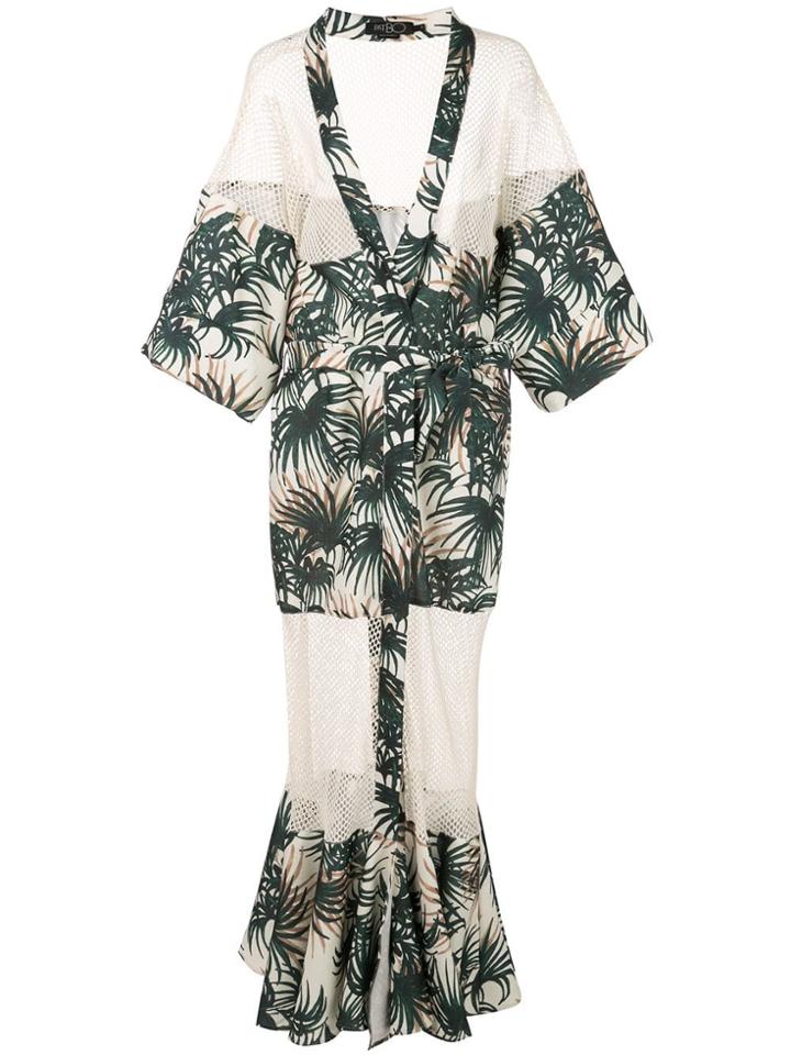 Patbo Palm Print Robe - Blue