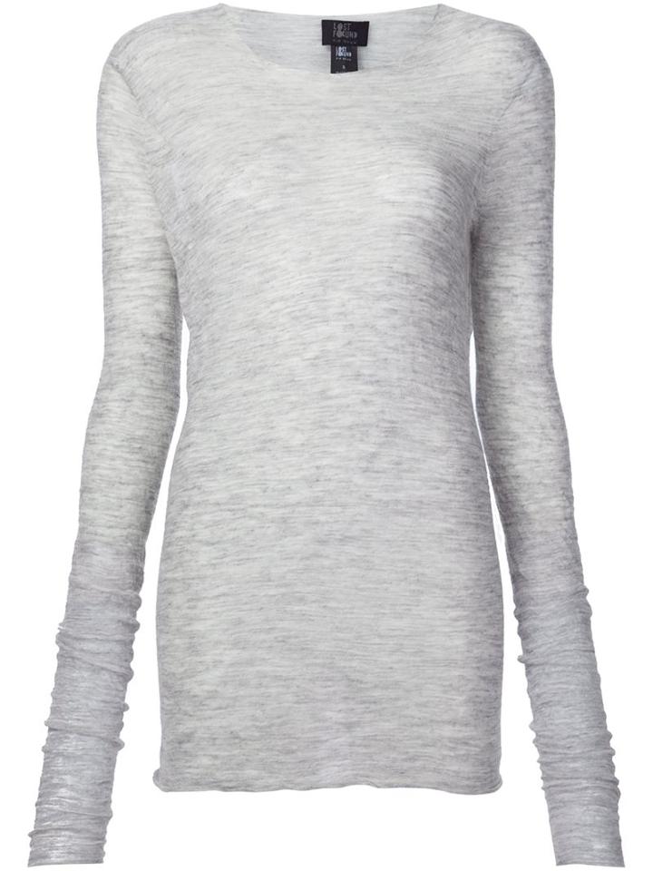 Lost & Found Ria Dunn Round Neck T-shirt, Women's, Size: Xs, Grey, Polyamide/alpaca