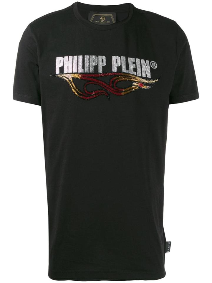 Philipp Plein Flame Gold Cut T-shirt - Black