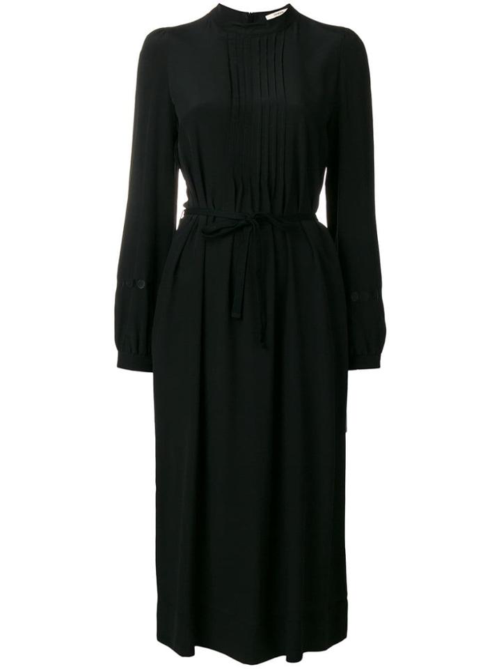 Odeeh Ruffle Detail Long Dress - Black