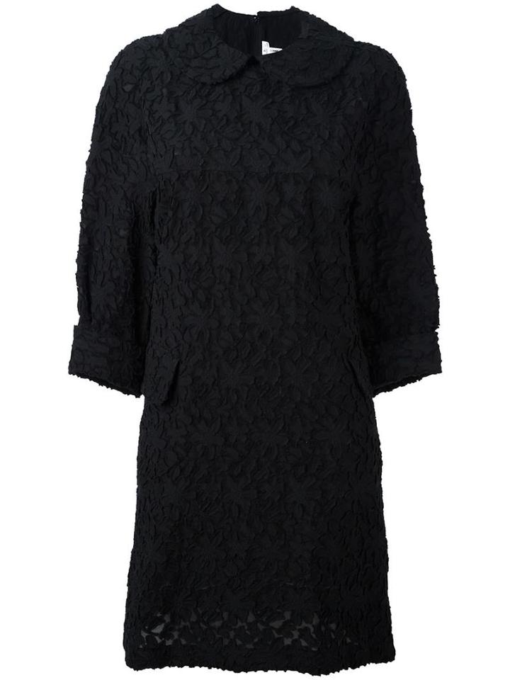 Comme Des Garçons Comme Des Garçons Floral Jacquard Shift Dress, Women's, Size: Medium, Black, Cotton/cupro/polyester/nylon