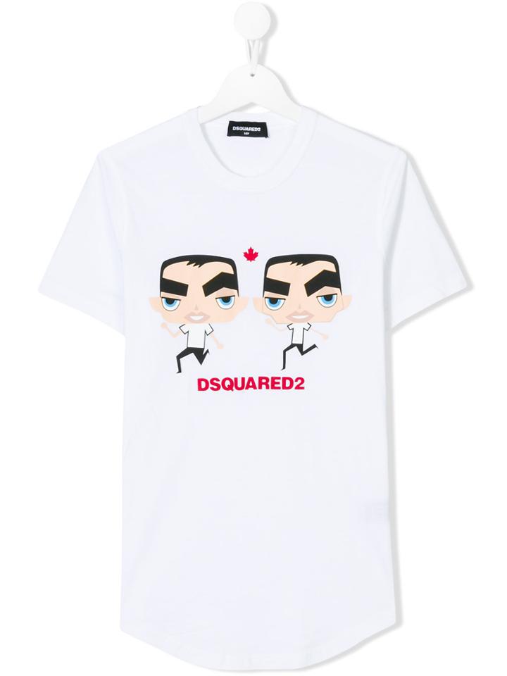 Dsquared2 Kids Teen Caten Brothers T-shirt - White