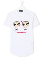 Dsquared2 Kids Teen Caten Brothers T-shirt - White