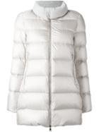 Moncler 'torcyn' Padded Coat, Women's, Size: 4, Nude/neutrals, Feather Down/polyamide/virgin Wool