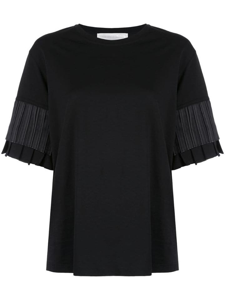 Victoria Victoria Beckham Tiered Sleeve T-shirt - Black