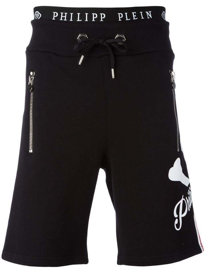 Philipp Plein Print Shorts - Black