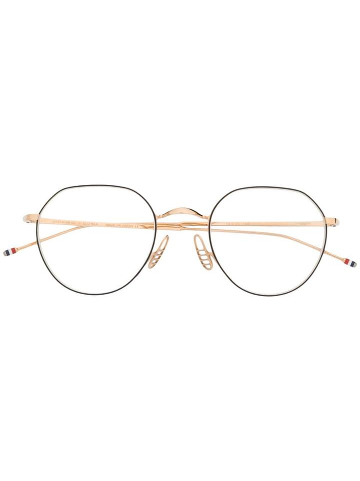 Thom Browne Eyewear Round Glasses - Gold