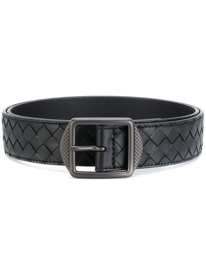 Bottega Veneta Nero Intrecciato Nappa Belt - Black