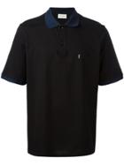 Saint Laurent Block Collar Polo Shirt - Black
