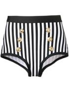 Balmain Striped Tankini Bottom - Black