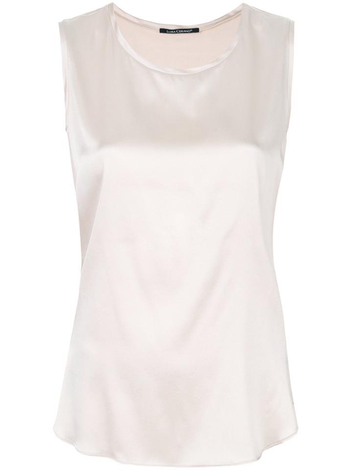 Luisa Cerano Sleeveless Tank Top - White