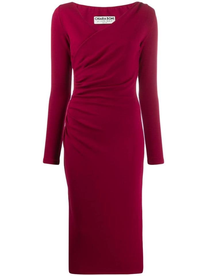 Le Petite Robe Di Chiara Boni V-neck Midi Dress - Pink