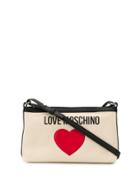 Love Moschino Patched Heart Shoulder Bag - Neutrals