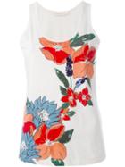 Tory Burch Sequin Floral Vest, Women's, Size: Large, Nude/neutrals, Cotton