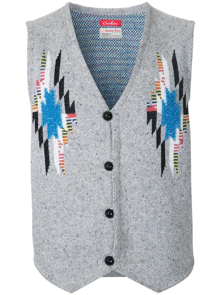 Coohem Chimayo Tweed Vest, Size: 48, Grey, Cotton/acrylic/nylon/wool