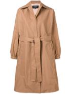 Rochas Belted Single-breasted Coat - Neutrals
