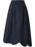 Société Anonyme Asymmetric Midi Skirt, Women's, Size: 42, Blue, Linen/flax
