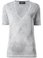 Dsquared2 Studded T-shirt, Women's, Size: Medium, Grey, Cotton