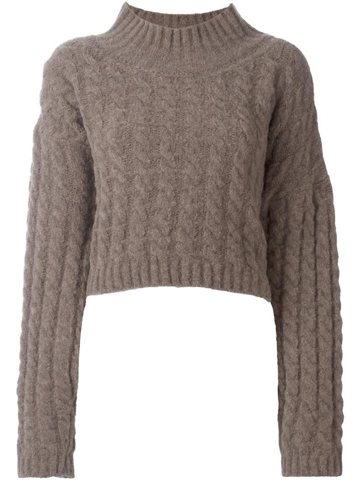 Vivienne Westwood Anglomania Cable Knit Jumper, Women's, Size: Medium, Brown, Polyamide/spandex/elastane/viscose/virgin Wool