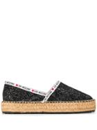 Love Moschino Sparkle Logo Tape Espadrilles - Black