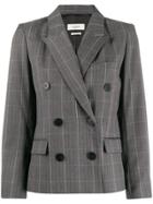 Isabel Marant Étoile Fitted Checked Blazer - Grey