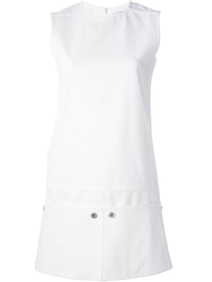 Courrèges Shift Dress, Women's, Size: 40, White, Cotton