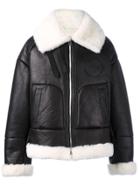 Juun.j Shearling Bomber Jacket - Black