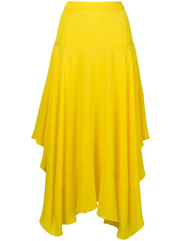 Stella Mccartney Asymmetric Midi Skirt - Yellow & Orange