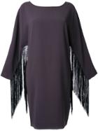 Steffen Schraut Fringed Sleeve Dress - Grey