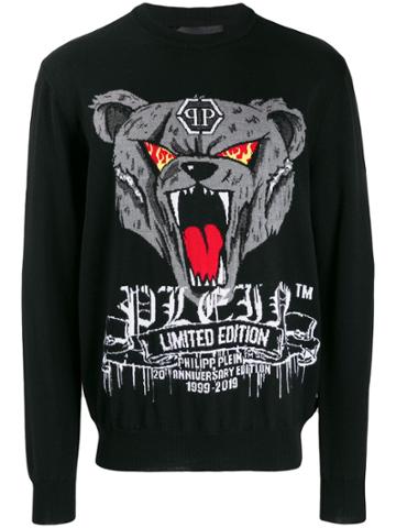 Philipp Plein Teddy Bear Pullover Sweatshirt - Black