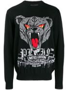 Philipp Plein Teddy Bear Pullover Sweatshirt - Black
