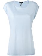 Rag & Bone - Plain T-shirt - Women - Silk/lyocell - S, Blue, Silk/lyocell