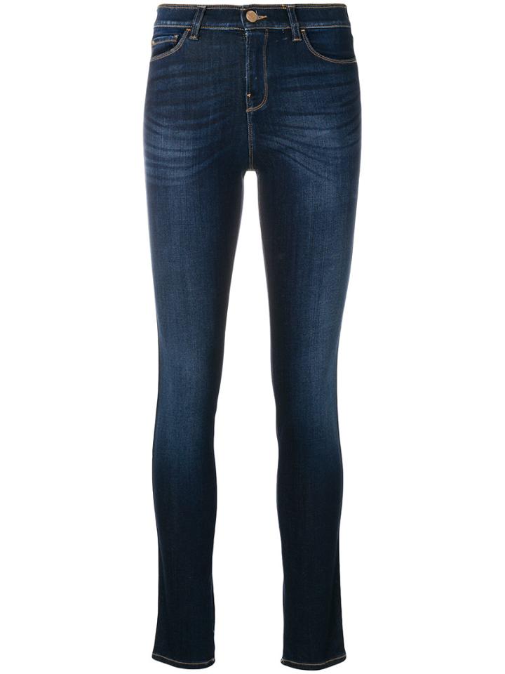 Armani Jeans Stonewashed Skinny Jeans - Blue