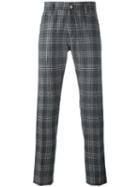 Jacob Cohen Checked Tailored Trousers, Men's, Size: 31, Grey, Wool