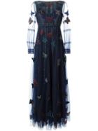 Valentino Butterfly Applique Tulleevening Dress