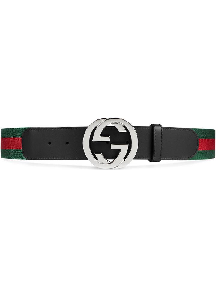 Gucci Web Belt With G Buckle - Black