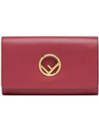Fendi Logo Chain Shoulder Bag - Red