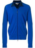 Canali Front Zipped Cardigan - Blue