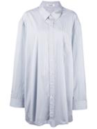 Jil Sander - Oversized Striped Poplin Shirt - Women - Cotton - One Size, Blue, Cotton