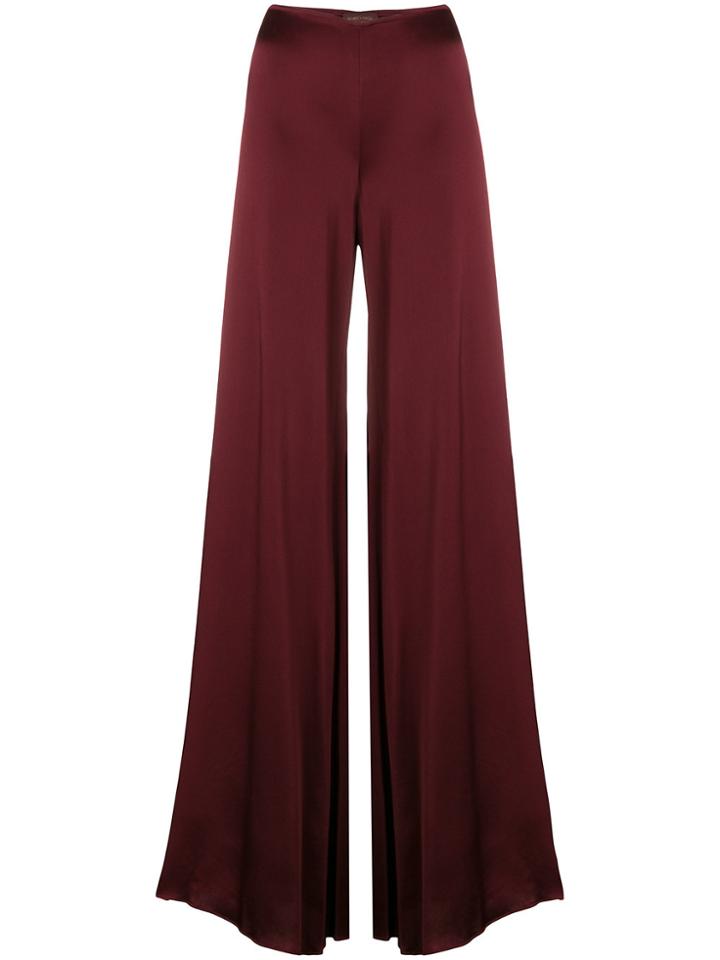 Romeo Gigli Vintage Glossy Flared Trousers