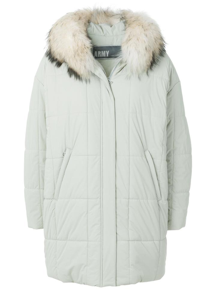 Army Yves Salomon Long Down Jacket - Nude & Neutrals