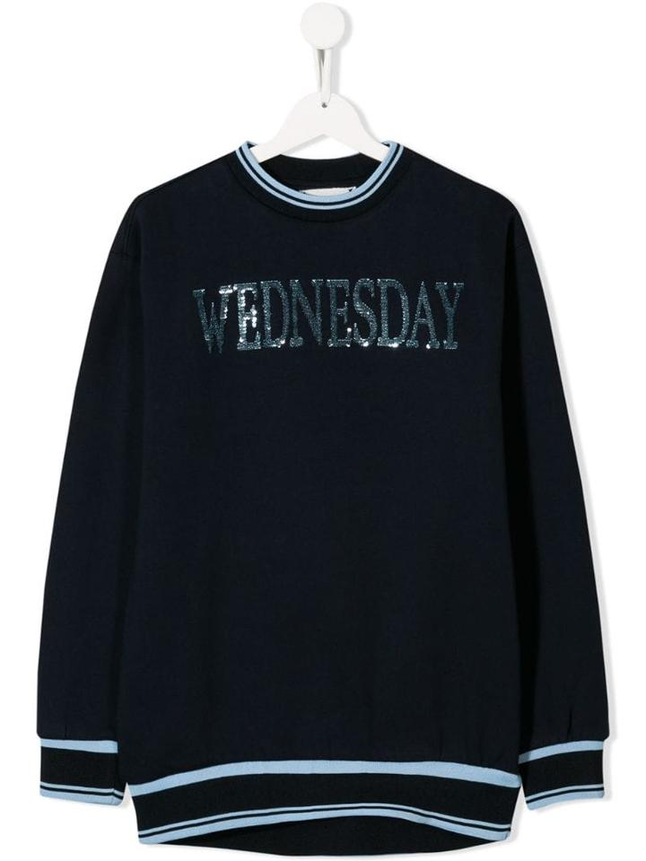 Alberta Ferretti Kids Wednesday Sweatshirt - Blue