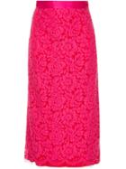 Michael Lo Sordo Lace Pencil Skirt - Pink